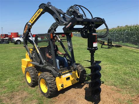 skid steer auger planting trees|heavy duty skid steer auger.